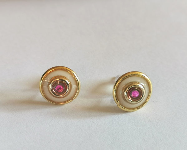Boucle d'oreilles rondes dorées