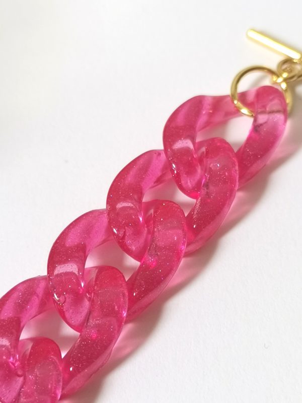 Bracelet Maillons – Rose – Image 2