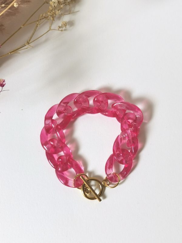 Bracelet Maillons – Rose – Image 3